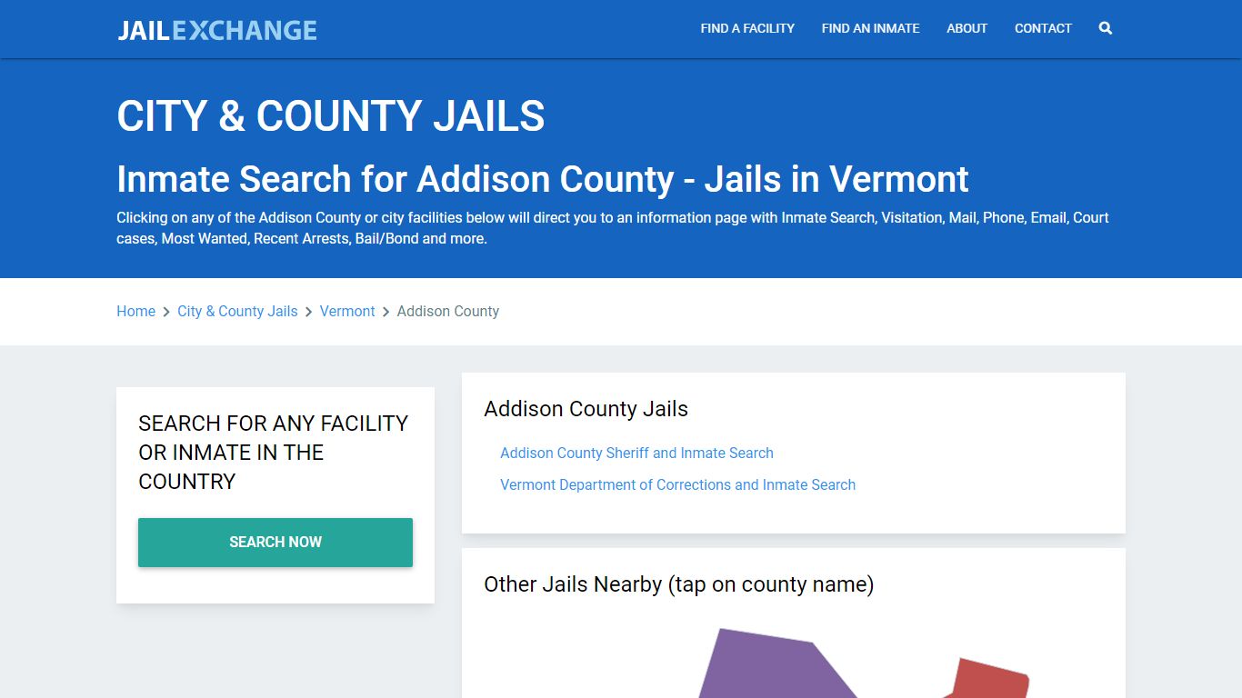 Inmate Search for Addison County | Jails in Vermont - Jail Exchange